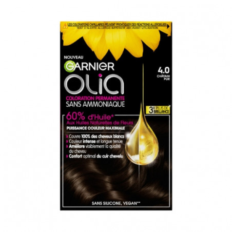 GARNIER OLIA - Coloration permanente Châtain Pur 4.0