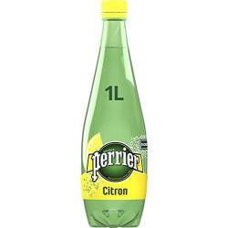 PERRIER - Eau Minérale Naturelle Gazeuse Arôme Citron - bouteille de 1 l