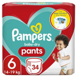 PAMPERS - Couches Baby-Dry Pants Taille 6 - paquet de 34 couches