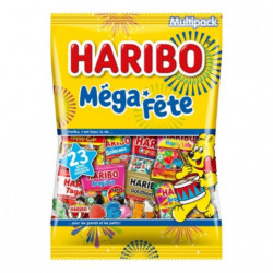 LOT DE 3 - HARIBO - Mega Fête Bonbons - sachet de 1 kg
