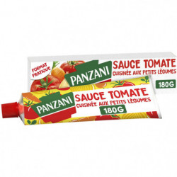 LOT DE 4 - PANZANI - Sauce tomate cuisinée aux petits légumes - tube de 180 g