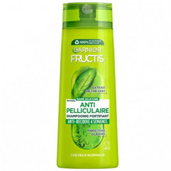 LOT DE 5 - FRUCTIS - Anti-Pelliculaire Shampoing Cheveux Normaux Thé Vert - flacon de 250 ml