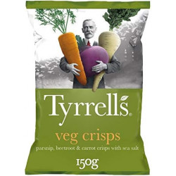 LOT DE 3 - TYRRELL'S - Chips Mélange De Légumes - paquet de 150 g