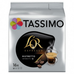 LOT DE 6 - TASSIMO - L'Or Ristretto café - Compatibles Tassimo - paquet de 16 dosettes - 128 g