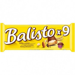 BALISTO - Barres chocolatées au miel et amandes - paquet de 9 barres - 165 g