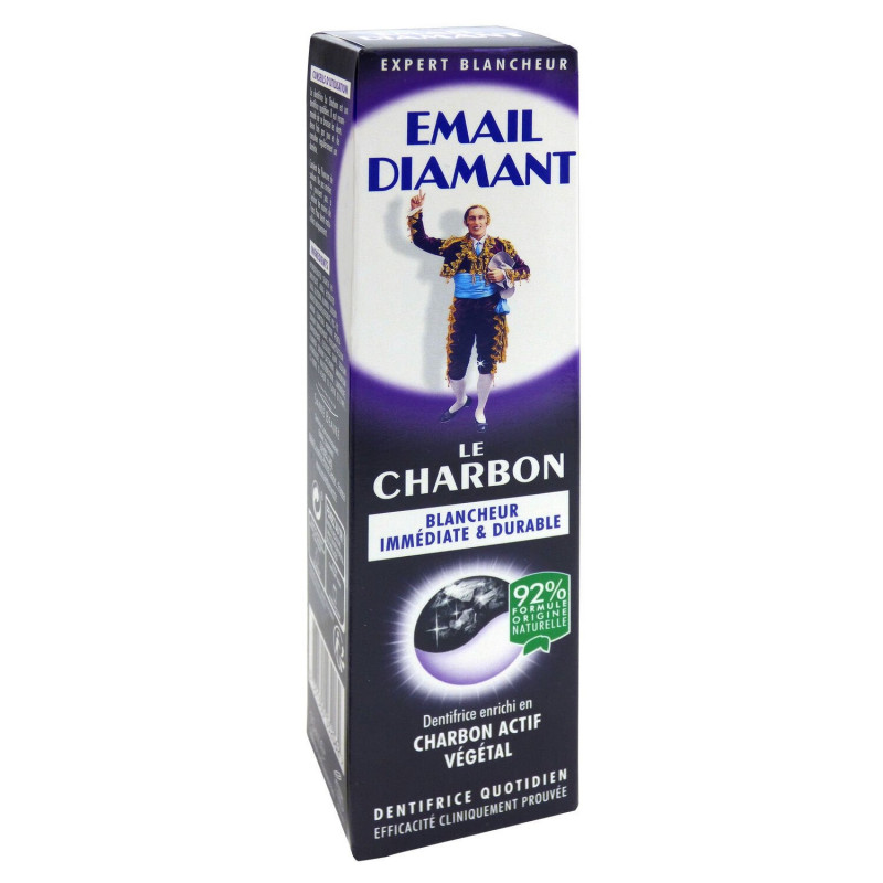 EMAIL DIAMANT - Le charbon Dentifrice blancheur immédiate et durable - tube de 75 ml