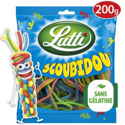LOT DE 6 - LUTTI  - Bonbons Scoubidou - paquet de 200 g