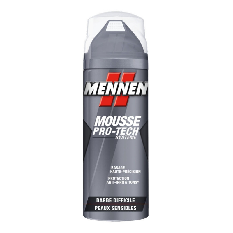 LOT DE 4 - MENNEN - Mousse À Raser Barbe Difficile Et Peaux Sensibles - 250 ml