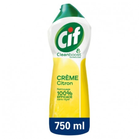 LOT DE 3 - CIF - Crème Citron Nettoyant toutes surfaces - 750ml