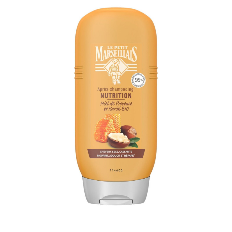 LOT DE 6 - LE PETIT MARSEILLAIS - Après-shampooing Nutrition miel karité - flacon de 200 ml