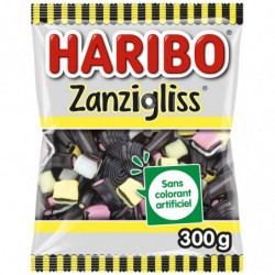 LOT DE 5 - HARIBO - Bonbons Zanzigliss - sachet de 300 g