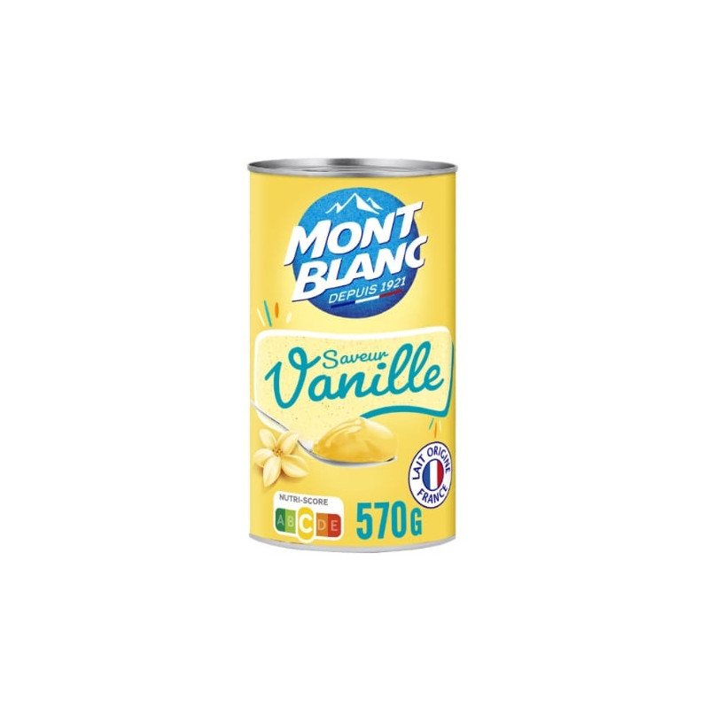 LOT DE 4 - MONT BLANC - Crème Dessert Vanille - boite de 570 g