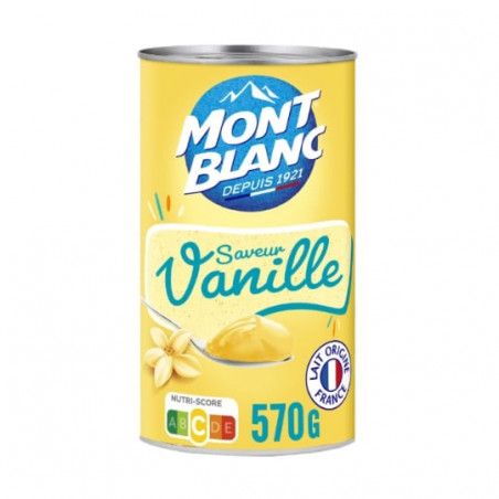 LOT DE 6 - MONT BLANC - Crème Dessert Vanille - boite de 570 g