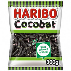 LOT DE 3 - HARIBO - Bonbons Cocobat - sachet de 300 g