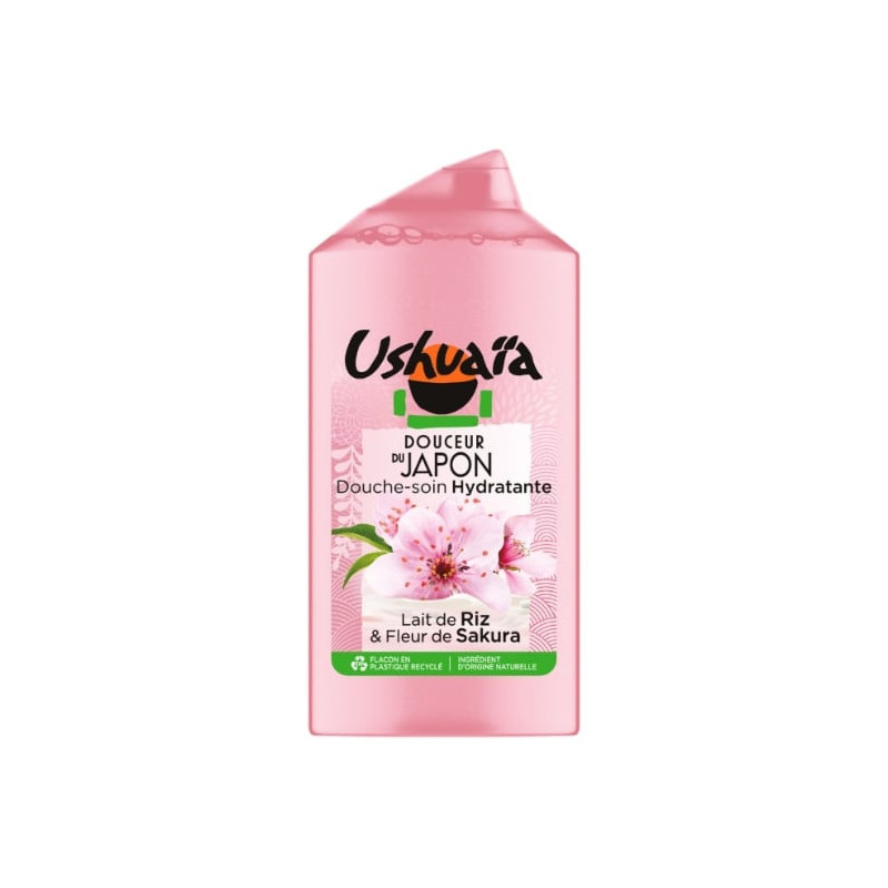 USHUAIA - Douceur du Japon lait de riz et fleur de Sakura Gel douche - flacon de 300 ml