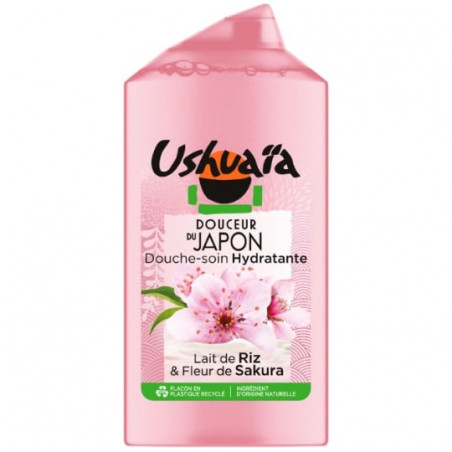 USHUAIA - Douceur du Japon lait de riz et fleur de Sakura Gel douche - flacon de 300 ml