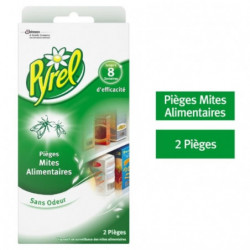 LOT DE 5 - PYREL Pièges anti-mites alimentaires sans odeur - boite de 2 pièges