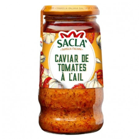 LOT DE 3 - SACLA - Sauce Caviar De Tomates A l'Ail - pot de 290 g