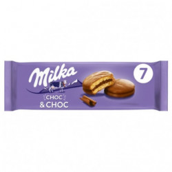 MILKA - Choc Et Choc Gâteaux fourrés au chocolat - 175 g