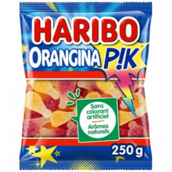 LOT DE 4 - HARIBO - Bonbons Orangina Pik - paquet de 250 g
