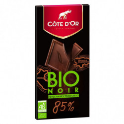 LOT DE 5 - COTE D'OR - Chocolat noir 85% Bio - tablette de 90 g