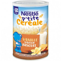 LOT DE 6 - NESTLE - P'tite Céréale - Céréale en poudre Vanille Biscuité dès 12 mois - 400 g