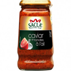 LOT DE 4 - SACLA - Sauce Caviar De Tomates A l'Ail - pot de 290 g