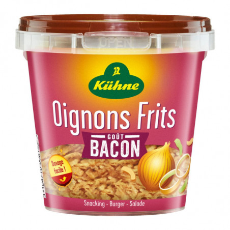 LOT DE 5 - KUHNE - Oignons Frits gout Bacon - boite de 100 g