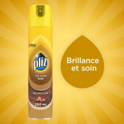 LOT DE 6 - PLIZ - Aérosol brillance et soin pour bois classique - spray de 300 ml