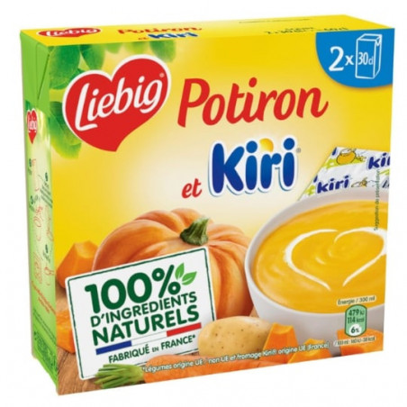 LOT DE 4 - LIEBIG - Soupe Potiron Au Kiri - 2 briques de 30 cl