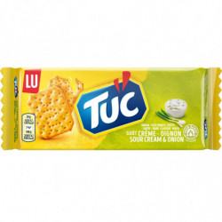 LOT DE 4 - LU - Tuc Cracker goût Crème Oignon Biscuits apéritifs - sachet de 100 g