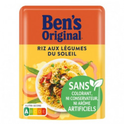 LOT DE 6 - BEN'S ORIGINAL - Riz Micro Ondable Aux Légumes Du Soleil - sachet de 250 g