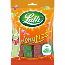 LOT DE 5 - LUTTI - Bonbons Longfizz - paquet de 200 g
