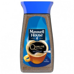 LOT DE 3 - MAXWELL HOUSE - Café Soluble Décaféiné - Bocal de 200 g