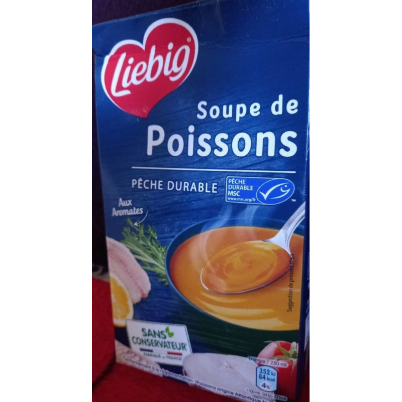 LOT DE 3 - LIEBIG - Soupe De Poissons Msc - brique de 1 l