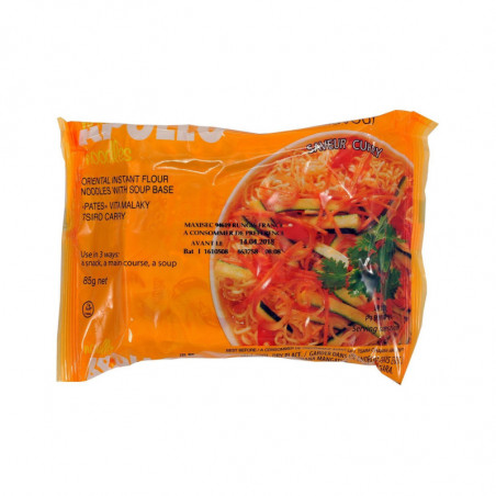 LOT DE 10 - APOLLO - Nouilles saveur Curry - sachet de 85 g