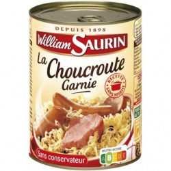 LOT DE 6 - WILLIAM SAURIN - Choucroute Garnie - Plat cuisiné - boite de 400 g