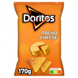 LOT DE 4 - DORITOS - Nacho Cheese Tortillas - sachet de 160 g