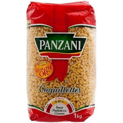 LOT DE 4 - PANZANI - Pâtes Coquillettes - sachet de 1 kg