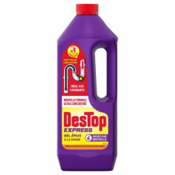 LOT DE 5 - DESTOP - Express - Violet - Gel Déboucheur surpuissant à la soude - flacon de 1 l