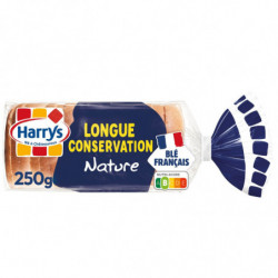 LOT DE 4 - HARRYS - Pain de mie Longue Conservation Nature - paquet de 250 g