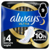 LOT DE 3 - ALWAYS - Ultra Secure Night Taille 4 - Paquet de 9 serviettes hygiéniques