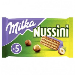 LOT DE 3 - MILKA - Nussini 5 Gaufrettes croustillante fourée noisette - sachet de 157 g