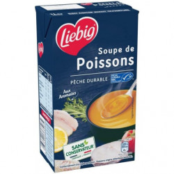 LOT DE 4 - LIEBIG - Soupe De Poissons Msc - brique de 1 l
