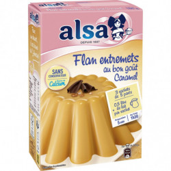 LOT DE 6 - ALSA - Préparation Flan Entremets Caramel - boite de 180 g