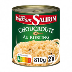 LOT DE 3 - WILLIAM SAURIN - Choucroute Cuisinée au Riesling - boite de 810 g