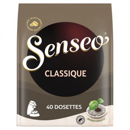 LOT DE 4 - SENSEO - Classique Café dosettes Compatibles Senseo - paquet de 40 dosettes